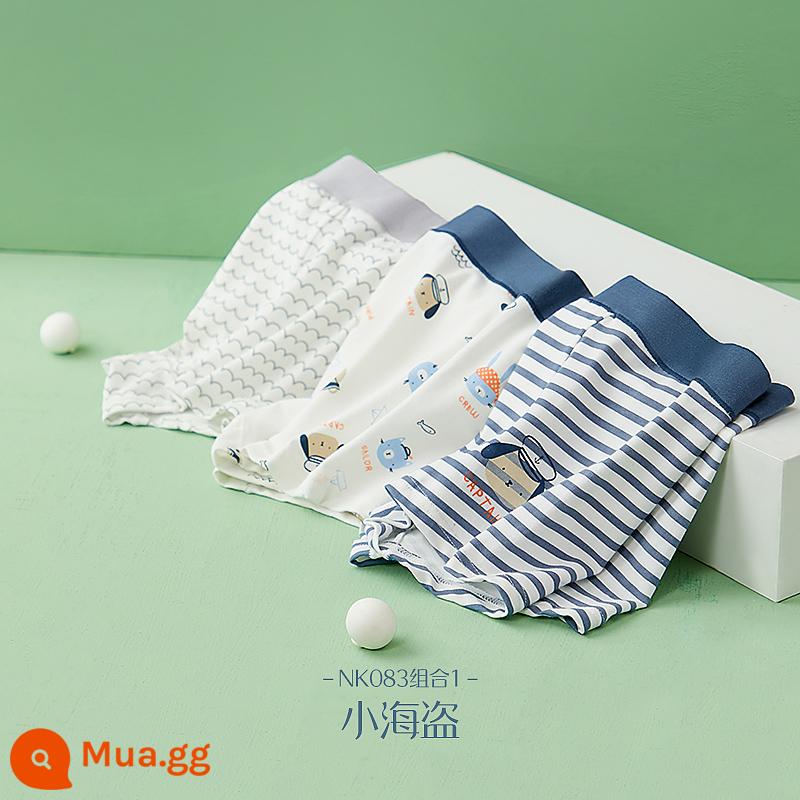 Đậu Đỏ Bé Trai Phương Thức Quần Lót Bé Trai Lớn Quần Lót Boxer Trẻ Em Cotton Nguyên Chất Đáy Đáy Quần Mỏng Thiếu Niên Quần Lót Boxer Mùa Hè - Little Pirate [48% Cotton + 46% Moisture] PP hút ẩm, mịn, không ngột ngạt