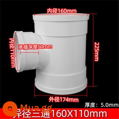 khuỷu tay PVC 50 phụ kiện 75 uốn cong thẳng 110 ống dẫn xuống trực tiếp uốn cong lưu trữ loại p ba chiều loại s 160 phụ kiện đường ống thoát nước u - 160*110mm