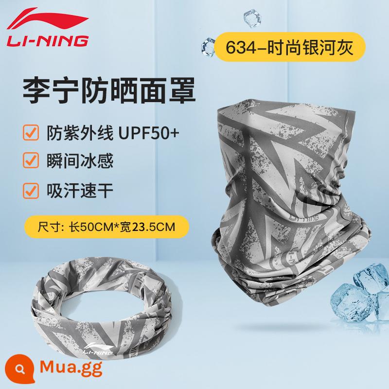 Vợt Cầu Lông Li Ning Mặt Nạ Chống Nắng Đi Magic Hood Cổ Bộ Câu Cá Nam Băng Lụa Che Nắng Ngoài Trời Xe Đạp - [Thế hệ thứ ba nâng cấp mới] Kem chống nắng Galaxy Grey-Ice thời trang 634 Ice Silk/Nhanh khô và mỏng/UPF50+