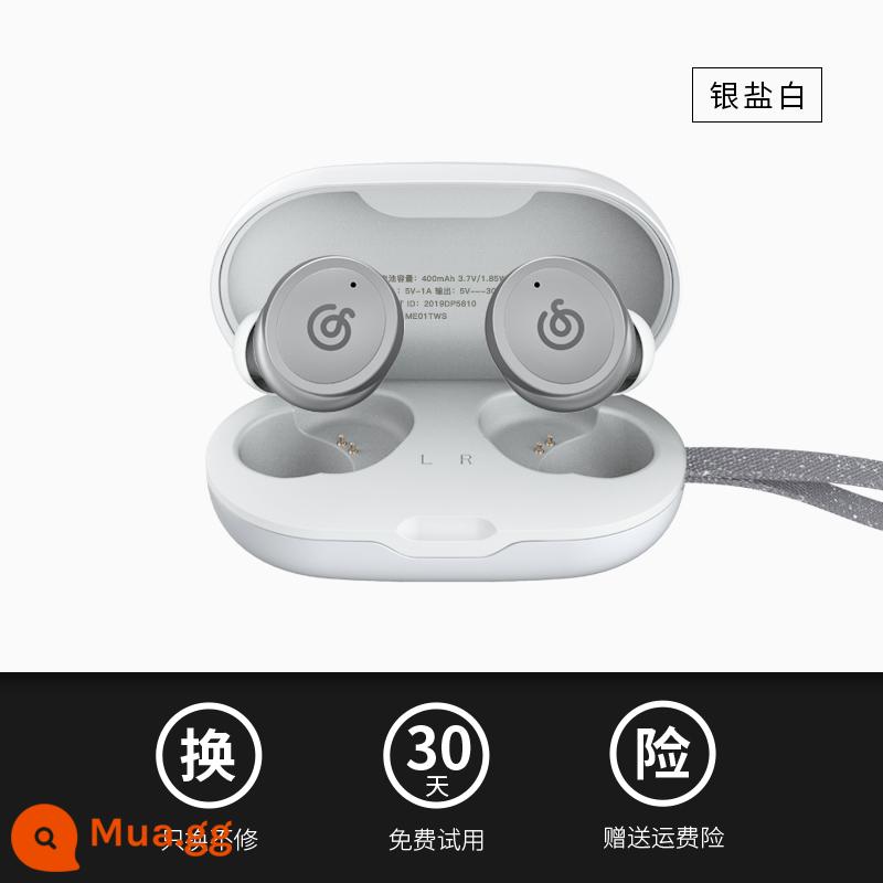 Netease Yunyinle Tai nghe Bluetooth thực sự không dây Động cơ không dây Thể thao Tháo nhiễu Earlores phù hợp với Huawei Apple Universal Single -Hear Ultra -Long Standby Cao -quet - Bạc muối trắng [chip Bluetooth 5.0+Giải mã âm thanh SBC+giảm tiếng ồn cuộc gọi]