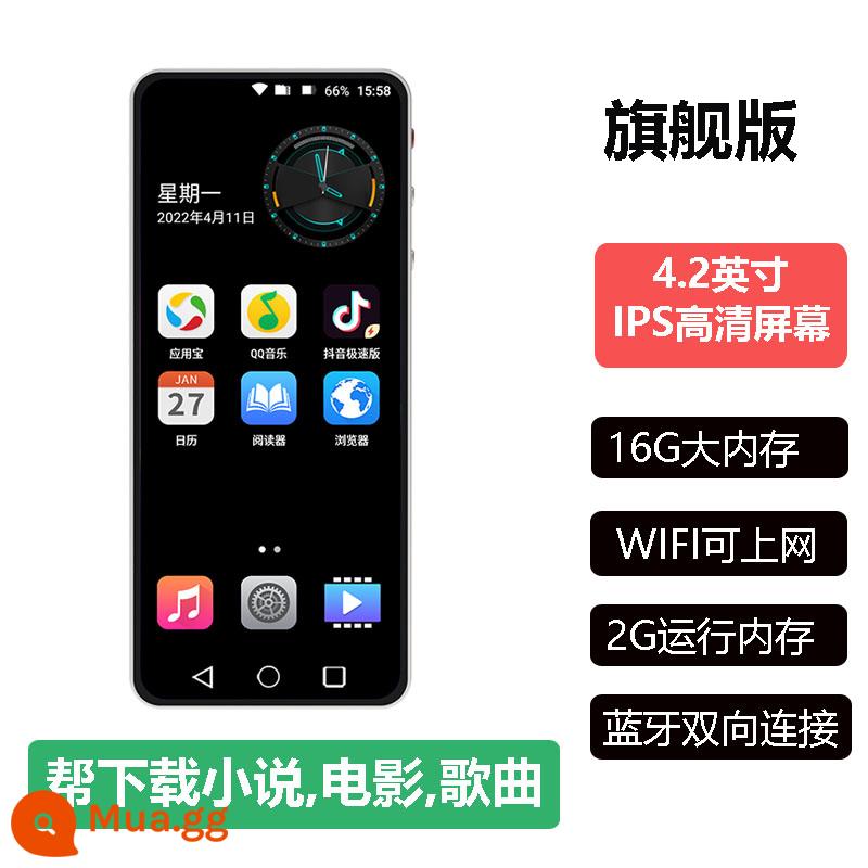 McGrady toàn màn hình mp4wifi có thể truy cập Internet trình phát âm thanh và video mp5 Bluetooth mp3 Walkman phiên bản sinh viên p3p4 - 4,2 inch đen và xanh [có sẵn để tải xuống tài nguyên phim và nhạc mới]