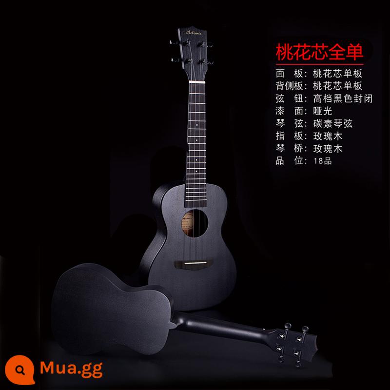 Artemis đơn Board Ukri Girl 23 -inch nam học giả đầu tiên Children Guitar bắt đầu carbon uklli - Gỗ gụ (đen toàn bộ veneer) --- (Bard) - phong cách nóng bỏng