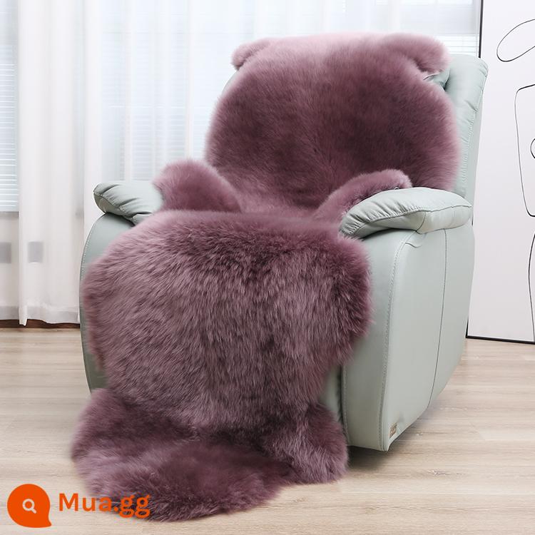 Toàn bộ đệm da cừu của Úc Zhihua Shishi Wool Sofa đệm đơn -đệm đệm sofa đệm chiếc ghế đệm sang trọng - Màu tím huyền ảo