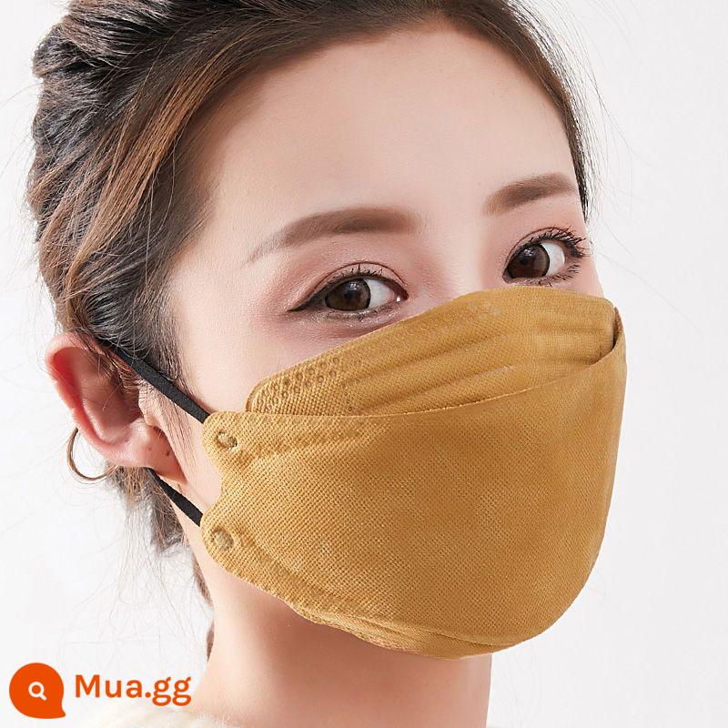 Thời trang thu đông phiên bản Hàn Quốc vải cotton có thể giặt được mặt nạ giữ ấm ba chiều có thể định hình mặt nạ thoáng khí chống gió và chống lạnh cho nữ - 3 màu vàng