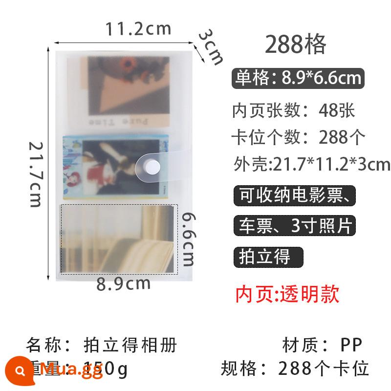 3-inch Polaroid photobook lưu trữ ảnh bưu thiếp vé xem phim thẻ sách thẻ kỷ niệm thần tượng album thẻ nhỏ - Thẻ 288 3 inch (trừ báo chí) có dán nhãn miễn phí