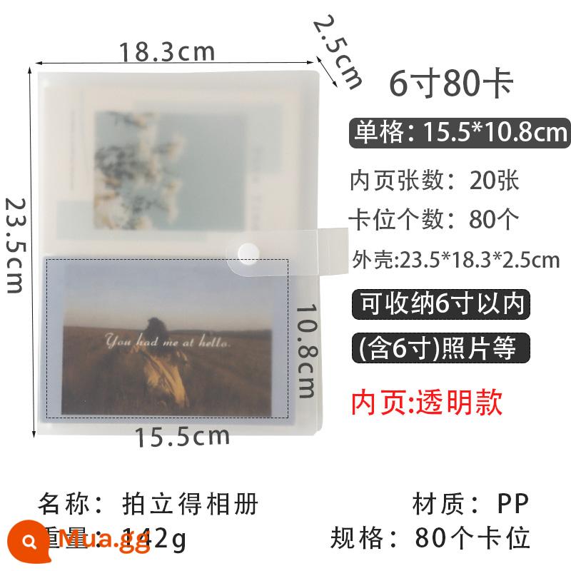 3-inch Polaroid photobook lưu trữ ảnh bưu thiếp vé xem phim thẻ sách thẻ kỷ niệm thần tượng album thẻ nhỏ - Thẻ 6 inch 80 (trừ bấm) và dán miễn phí