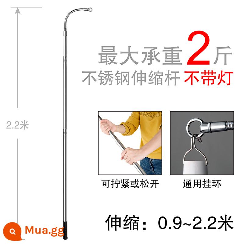 ĐÈN LED sạc đèn gian hàng chợ đêm chân đèn để bàn chiếu sáng cố định gian hàng kẹp xe đẩy hỗ trợ đặc biệt kính thiên văn cực - Giá đỡ kính thiên văn ống thép không gỉ 2,1m không có đế và không có ánh sáng