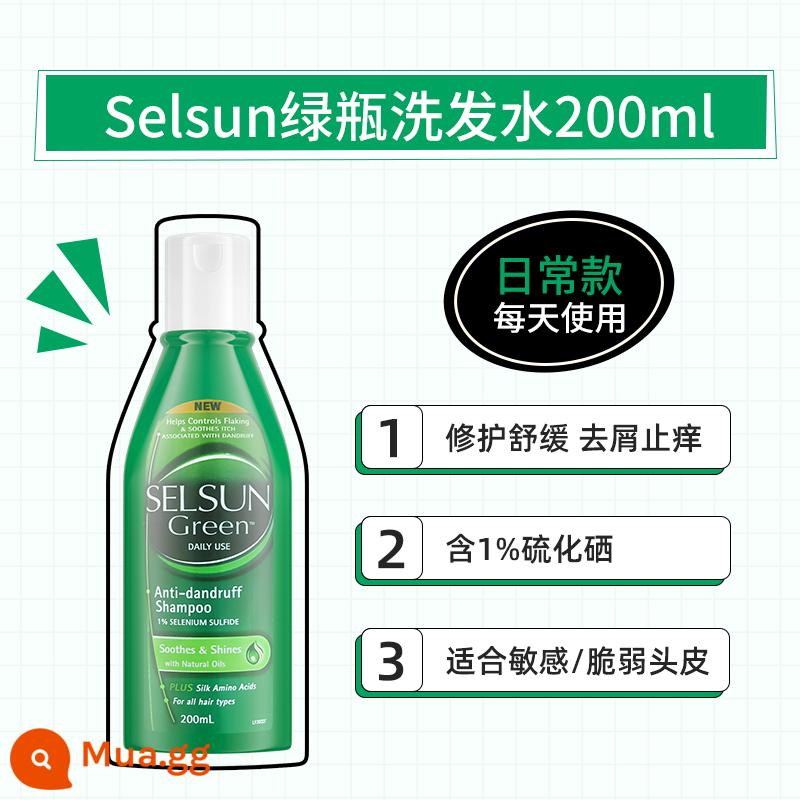 Dầu gội selsun của Úc kiểm soát dầu gàu chống ngứa sulsun selen disulfide dầu gội dew selune - [Chai xanh 200ml] Làm dịu và trị gàu thích hợp cho da đầu nhạy cảm Saiyi Dầu không chứa silicone