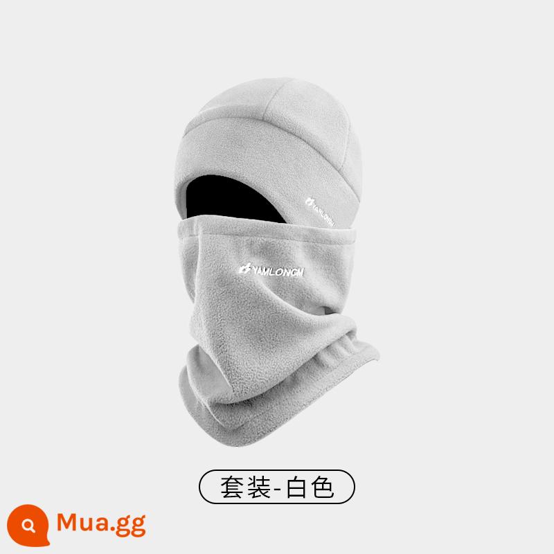 Nón Nam Mùa Đông Ấm Plus Nhung Đi Xe Đạp Chống Gió Cổ Coldproof Mũ Xe Máy Điện Tai Bao Đầu Bộ Đội - xám nhạt