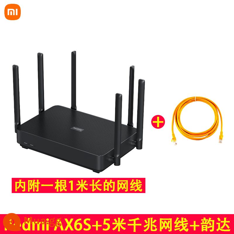 Bộ định tuyến Xiaomi Redmi Redmi AX6S Bộ định tuyến WiFi6 không dây băng tần kép tốc độ cao tại nhà 5G - Redmi AX6S+Cáp mạng Gigabit 5m+Yunda