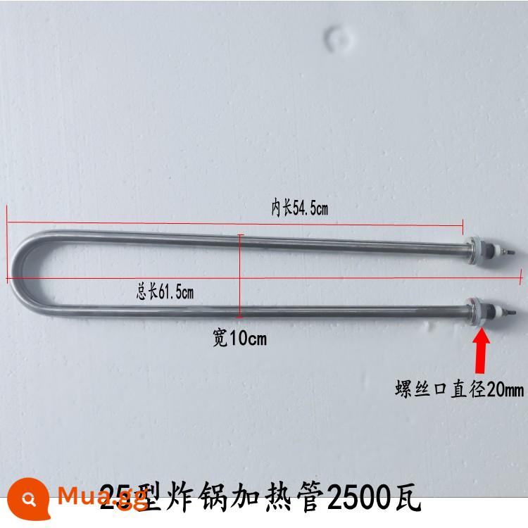 Các mô hình khác nhau của nồi chiên điện làm nóng ống nhiệt rán phụ kiện máy lò chiên cần làm nóng thịt nướng lò làm nóng ống - Loại 25 ống 2500 watt