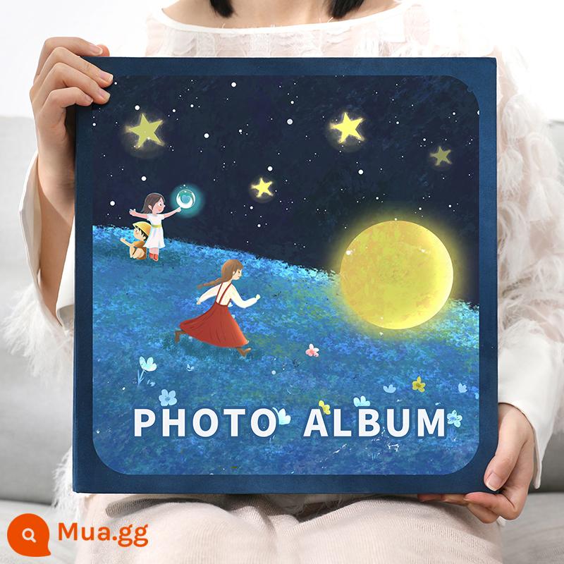 Album album dung lượng lớn chèn sách ảnh kỷ niệm gia đình trẻ em phiên bản 6 inch kỷ lục tăng trưởng của bé cuốn sách tùy biến - Thiên đường bầu trời đầy sao