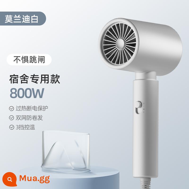 Trường trái cây SCHGUO máy sấy tóc hộ gia đình chăm sóc tóc ion âm công suất nhỏ 800W ký túc xá dành cho học sinh 500W im lặng - Màu trắng ngà (model tập thể 800w)