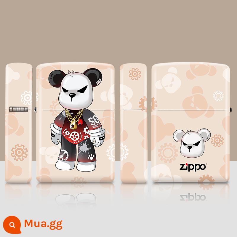 Zippo Light Qiku Bear Bear American Bản gốc nhập khẩu chính thức chính thức Zip để tặng quà cho con trai - Bear-Red thời thượng (máy đơn không chứa dầu) đi kèm búp bê giống nhau làm quà tặng ngẫu nhiên