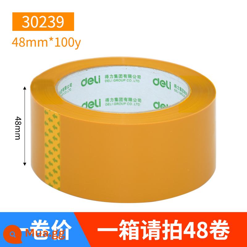 Băng mạnh mẽ Băng lớn màu vàng rộng Băng đóng gói nhanh Băng niêm phong Bán buôn giấy dính Băng niêm phong bao bì Taobao Không dễ phá vỡ Băng keo niêm phong một mặt mạnh mẽ 4,8 / 6cm - 4,8cm*100y(30239)