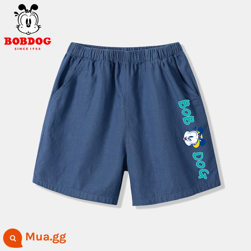 Bobbean Quần Bé Trai Cotton Mùa Hè 2023 Mới Cho Bé Denim Quần Short Thể Thao Trẻ Em Phần Mỏng Quần Áo Mùa Hè Nam - [Quần Short Denim Cotton] Xanh Đậm Xanh Babu S