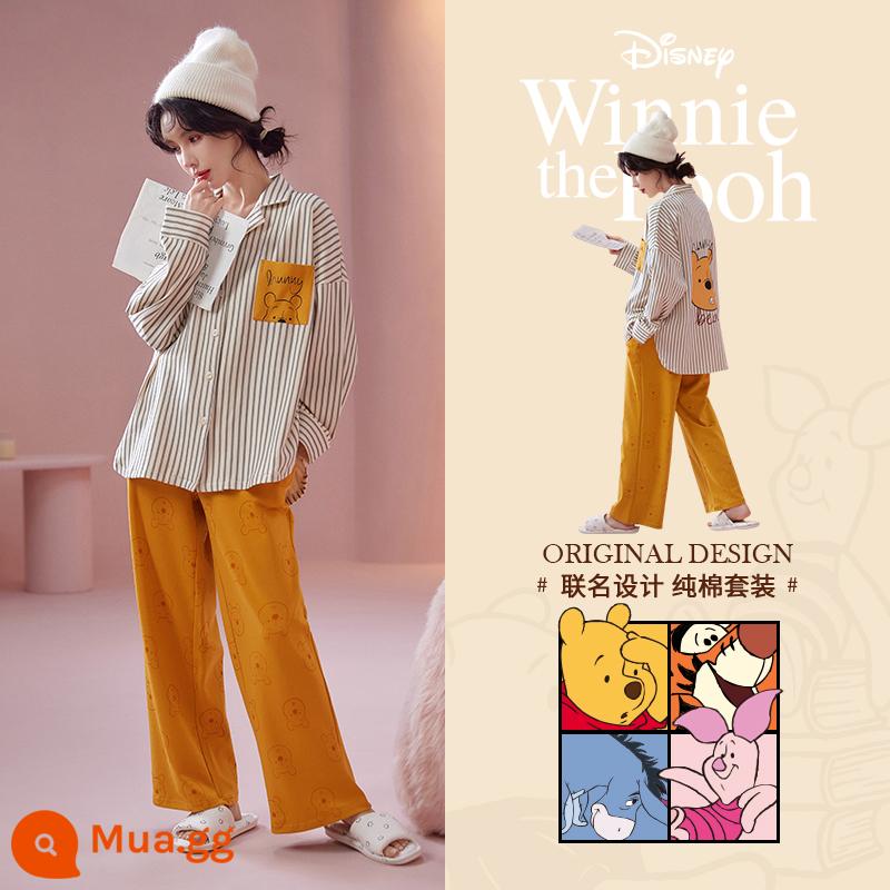 Bộ Đồ Ngủ Disney Nữ Cotton Nguyên Chất 2022 Áo Cardigan Dài Tay Mùa Xuân Và Mùa Thu Mới Hoạt Hình Dễ Thương Phần Mỏng Dịch Vụ Gia Đình - SJ-DSN6526 (mẫu cotton nguyên chất)