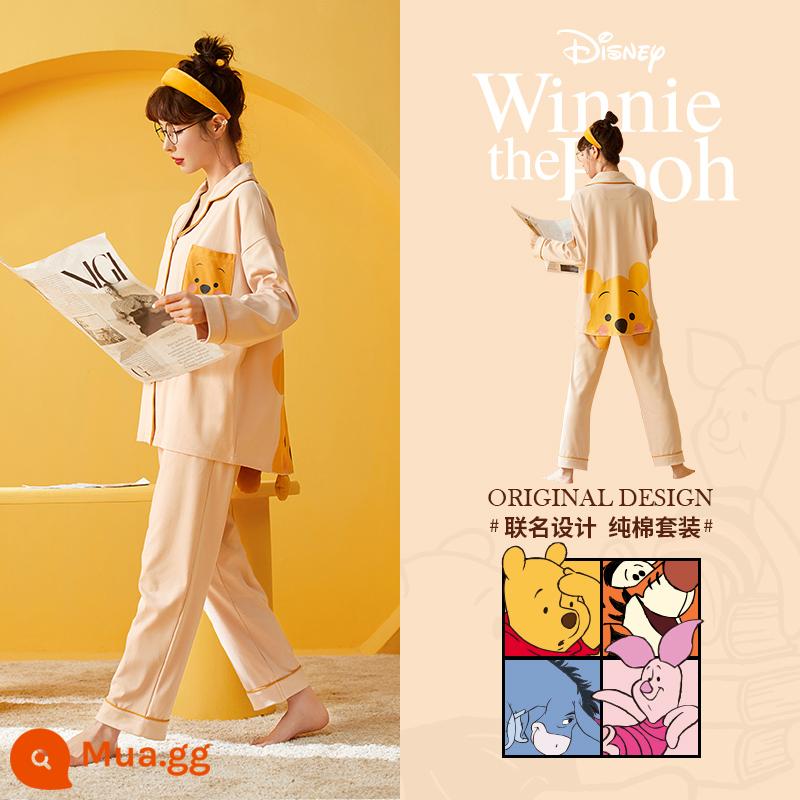 Bộ Đồ Ngủ Disney Nữ Cotton Nguyên Chất 2022 Áo Cardigan Dài Tay Mùa Xuân Và Mùa Thu Mới Hoạt Hình Dễ Thương Phần Mỏng Dịch Vụ Gia Đình - SJ-DSN6461 nữ (mẫu cotton nguyên chất)