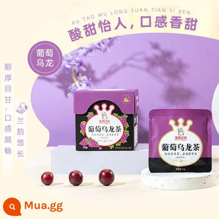 Mật ong Snow Bingcheng Túi Trà Oolong Trà Hoa Trái Cây Trà Hoa Dâu Nho Đào Trắng Osmanthus Cold Brew Trà Snow King Magic Shop - 1 hộp trà ô long nho [5 túi*17g]