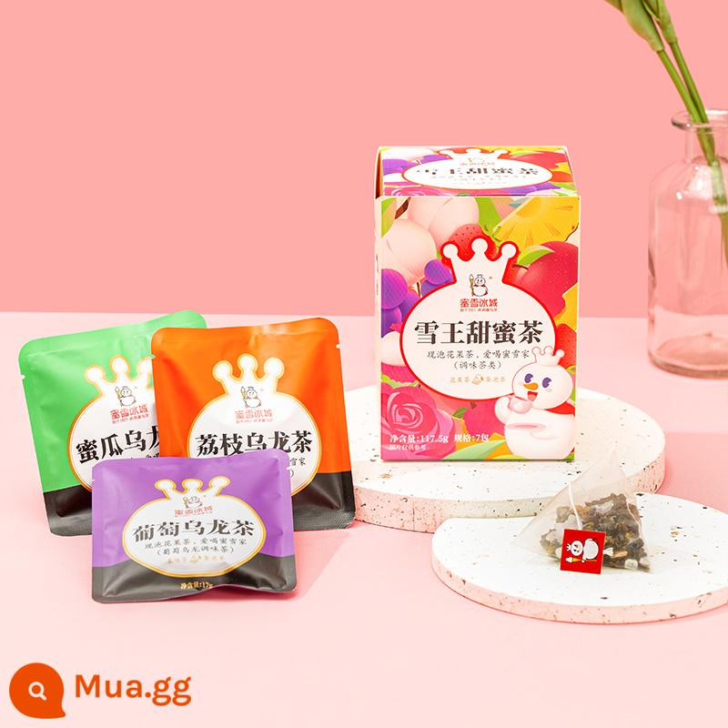 Mật ong Snow Bingcheng Túi Trà Oolong Trà Hoa Trái Cây Trà Hoa Dâu Nho Đào Trắng Osmanthus Cold Brew Trà Snow King Magic Shop - 3 hộp trà ngọt Vua Tuyết