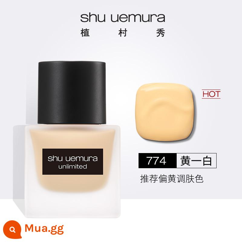 [Trực tiếp độc quyền] Shu Uemura Chai vuông nhỏ Lông vũ Sợi giữ lớp trang điểm Kem nền dạng lỏng Kiểm soát dầu Kem che khuyết điểm tự nhiên - 774