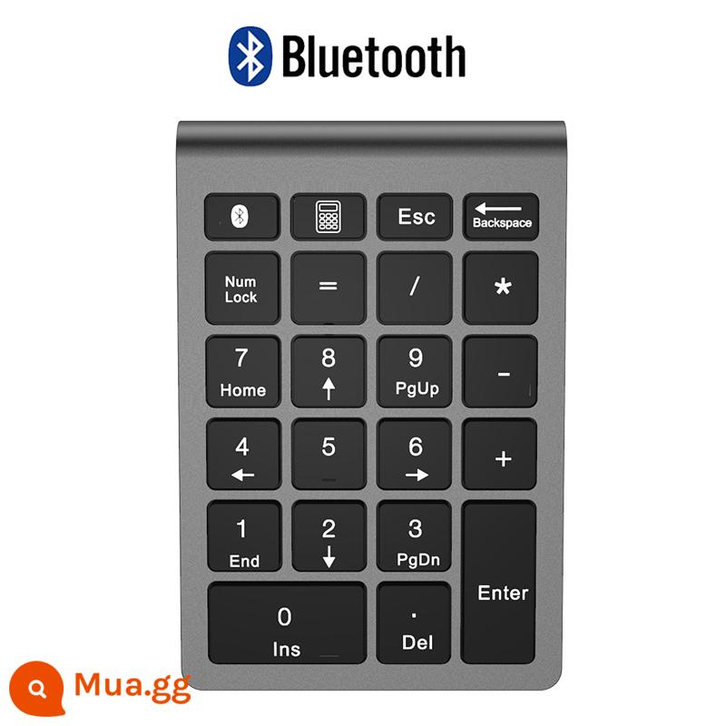 Bàn phím kỹ thuật số Bluetooth không dây tích hợp ngân hàng kế toán tài chính máy tính xách tay máy tính bảng máy tính bảng đa năng tắt tiếng - Xám đậm [Phiên bản Bluetooth 22 phím]