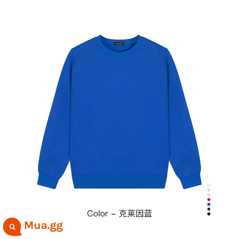 Cổ tròn cotton dày T tùy chỉnh in logo thêu mùa thu đông nhung dài tay đồng phục phục vụ quần áo làm việc nhân viên công ty tùy chỉnh - Kleinlan