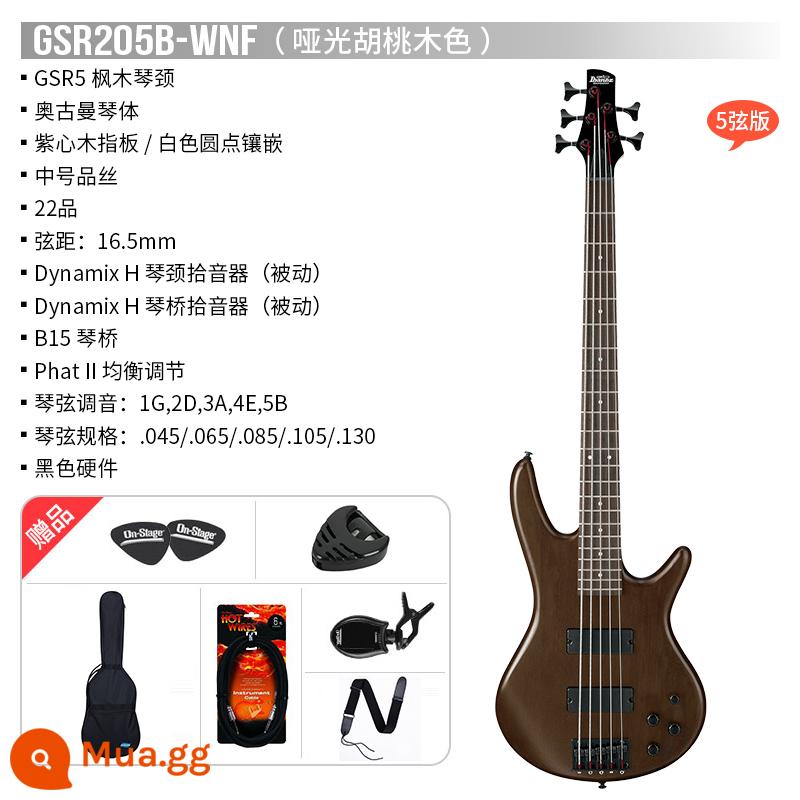 Cửa hàng hàng đầu chính thức của Ibanez Ibanez GSR200/320 bass SR300E/305/370 bass điện - Model 5 dây GSR205B-WNF