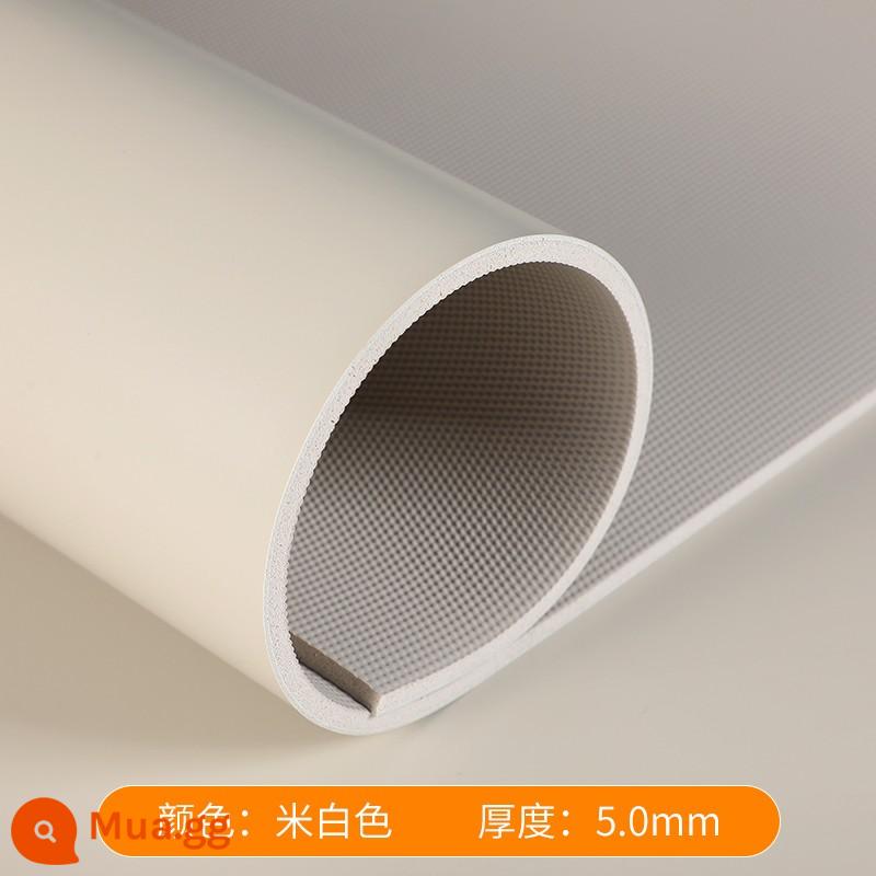 Sàn nhảy dán dày sàn thể thao tập thể hình sàn keo nhà PVC chống trơn trượt chống mài mòn khiêu vũ đặc biệt sàn 5mm - Rộng 2m, màu trắng (đơn giá 1m2)