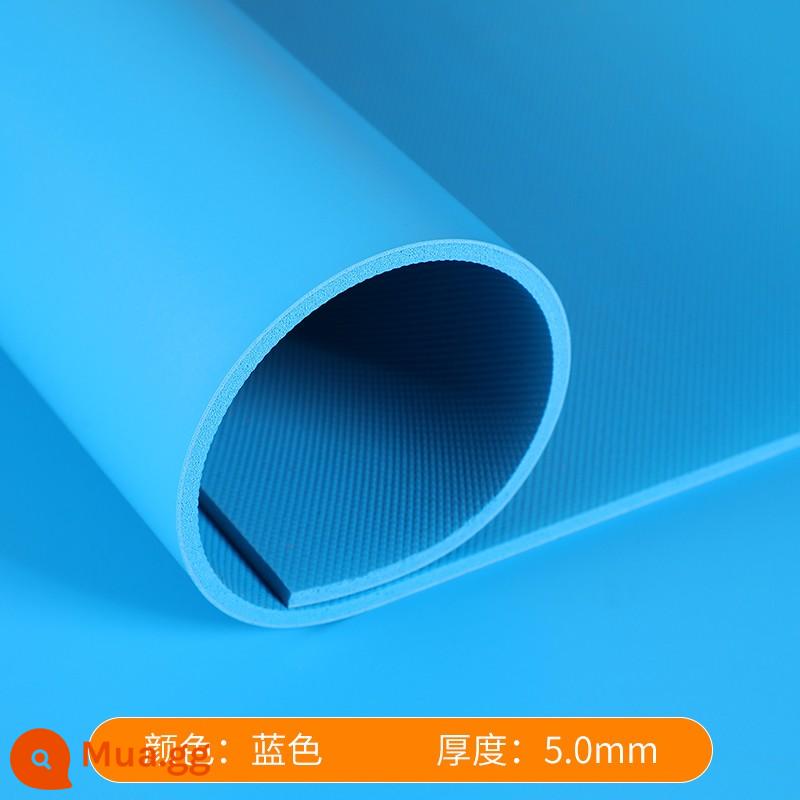 Sàn nhảy dán dày sàn thể thao tập thể hình sàn keo nhà PVC chống trơn trượt chống mài mòn khiêu vũ đặc biệt sàn 5mm - rộng 2m màu xanh da trời (đơn giá 1m2)