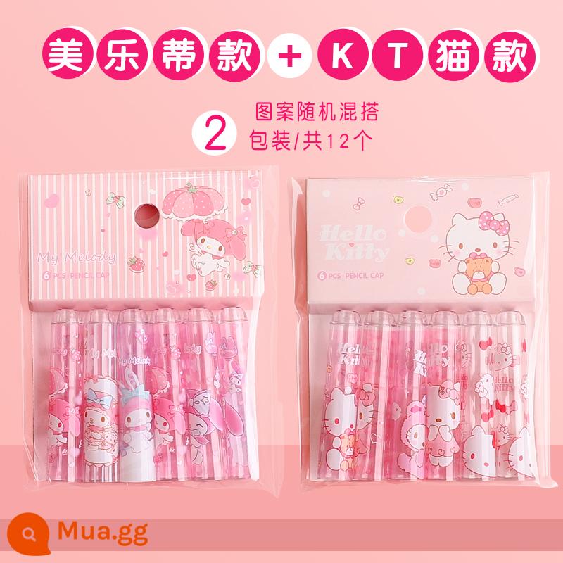 Vỏ Bút Chì Trong Suốt HELLOKITTY Nắp Bút Chì Giai Điệu Dễ Thương Trẻ Em Bút Chì Bảo Vệ Hộp Đựng Bút Mở Rộng Chống Cắn Bút Siêu Dễ Thương Văn Phòng Phẩm Vỏ Bảo Vệ Mẫu Giáo Đơn Giản Bằng Nhựa - KT Cat + Melody (mỗi gói 1 gói)