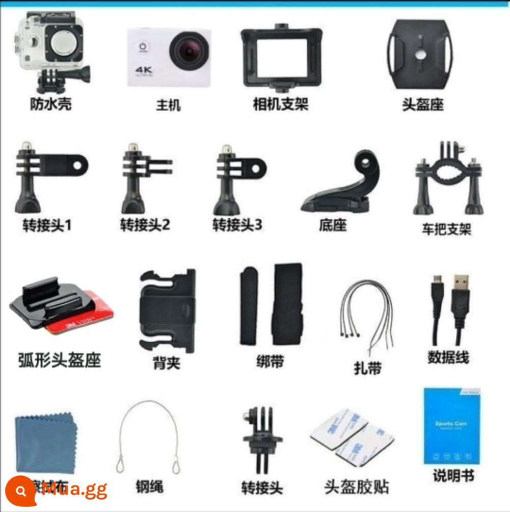 Shanku camera thể thao HD WiFi camera chống rung lặn xe máy lái xe đầu ghi chó dv - Phiên bản HD wifi (có thể kết nối với điện thoại di động)