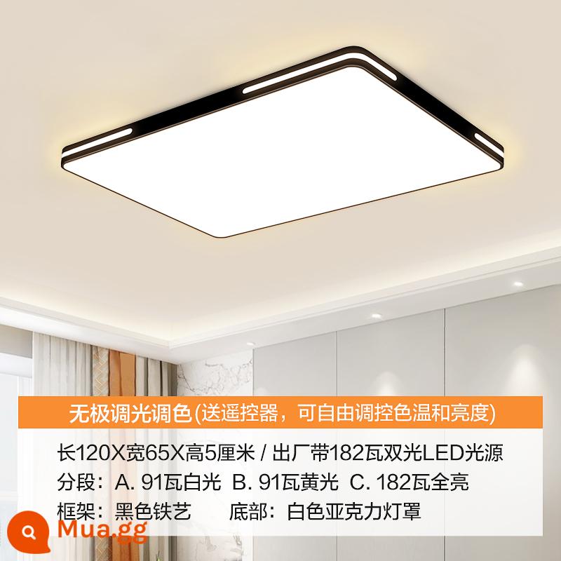 Đèn Led Ốp Trần 2022 Mới Phòng Khách Đèn Pha Phòng Ngủ Chính Đèn Mặt Dây Hoàn Thành Hiện Đại Không Khí Đơn Giản Nhà - Điều khiển từ xa vô hạn dài 120*65 cm - 182 watt