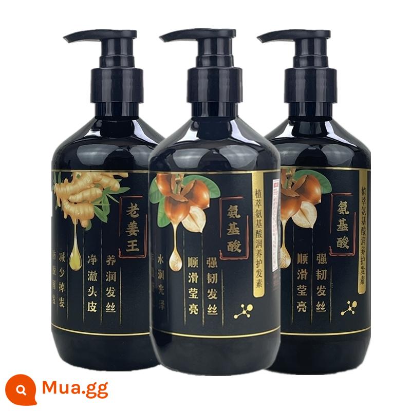 [Được khuyên dùng bởi Autumn Sister] Gautier Old Ginger King Ginger Ginger Solid Hair Chống rụng tóc Dầu gội mọc tóc Sửa chữa và kiểm soát dầu - 1 chai dầu gội + 2 chai dầu xả [kiểu cổ điển, cỡ gia đình]