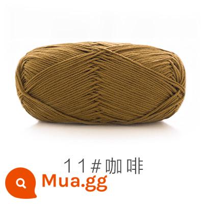 Chị Susu của 5 cổ phiếu bé chải kỹ bông sữa tự làm len dày bóng handmade chất liệu móc túi sợi bông - Nâu 11