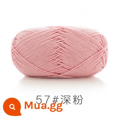 Chị Susu của 5 cổ phiếu bé chải kỹ bông sữa tự làm len dày bóng handmade chất liệu móc túi sợi bông - Hồng đậm 57