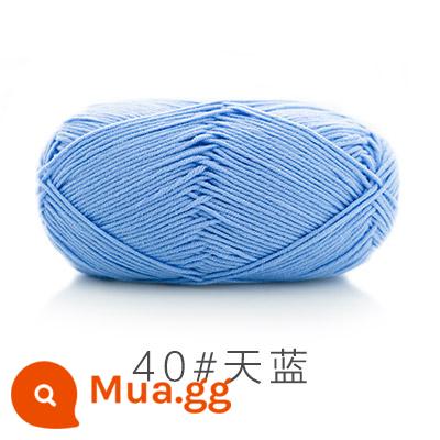 Chị Susu của 5 cổ phiếu bé chải kỹ bông sữa tự làm len dày bóng handmade chất liệu móc túi sợi bông - trời xanh 40