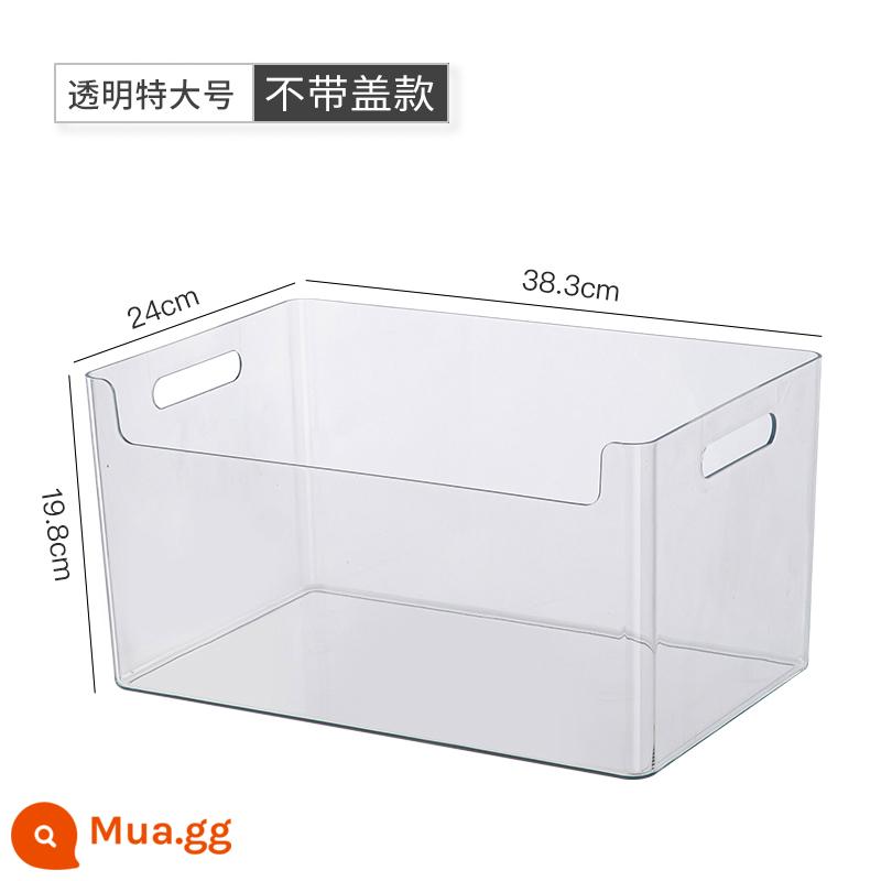 Máy Tính Để Bàn Hộp Bảo Quản Mặt Nạ Mỹ Phẩm Snack Giỏ Hoàn Thiện Hộp Acrylic Hộp Trong Suốt Hộ Gia Đình Linh Tinh Hộp Bảo Quản - Trong suốt cực lớn (không có nắp)