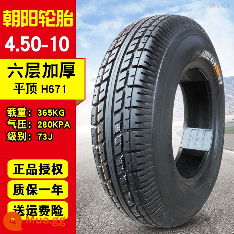 Chaoyang Tyre 4.00/4.50-10 xe điện 4 bánh xe tay ga dành cho người lớn 400/450-10 lốp ngoài không săm lốp - 4.50-10 Chaoyang 6 lớp phẳng thân lốp không săm chính hãng