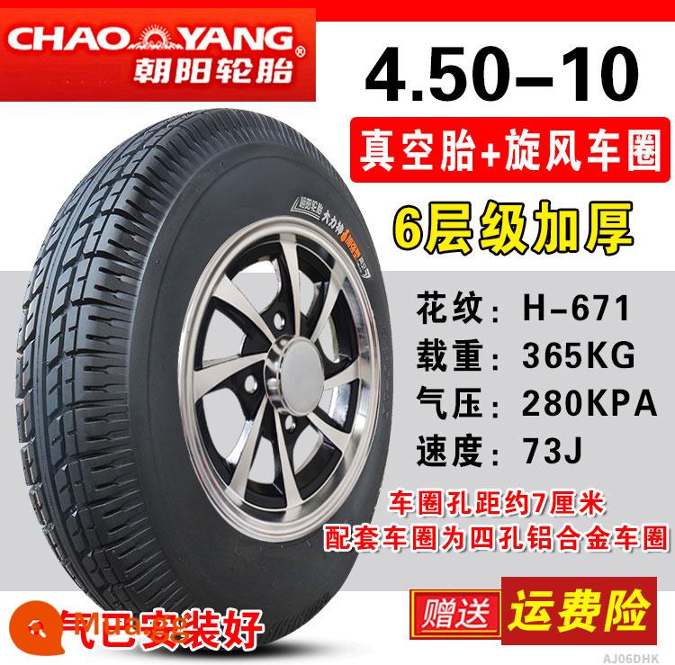 Chaoyang Tyre 4.00/4.50-10 xe điện 4 bánh xe tay ga dành cho người lớn 400/450-10 lốp ngoài không săm lốp - 4.50-10 Triều Dương 6 tầng mái bằng [lắp bánh lốc xoáy]