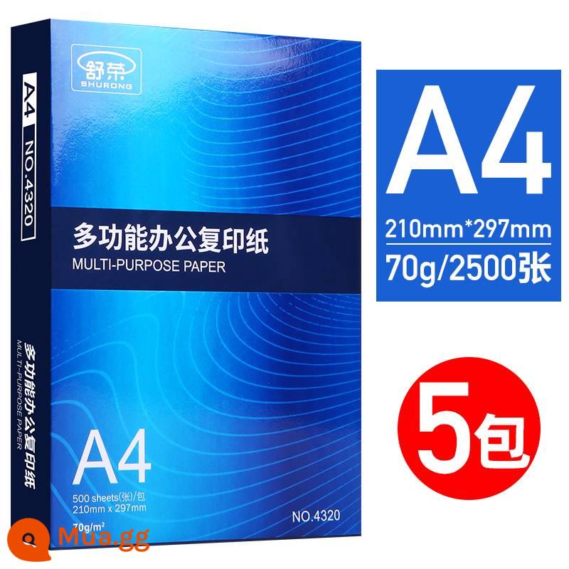 Giấy in Shurong A4 giấy photocopy giấy trắng 70g nguyên hộp 5 gói Giấy A4 500 tờ giấy in a4 văn phòng 80g - [Văn phòng chất lượng] 70g/hộp 5 gói