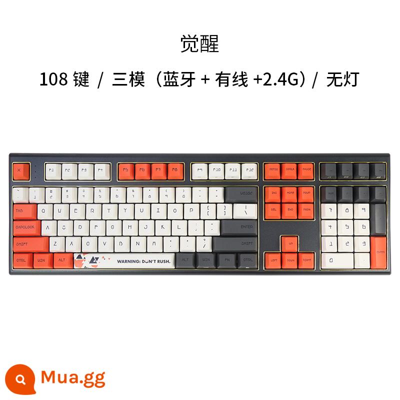 Varmilo Amilo Gương Đánh Thức Nằm Bàn Phím Cơ 3 Chế Độ Bluetooth 2.4G Trò Chơi Văn Phòng 108/87 - [Thức tỉnh] Ba chế độ (có dây + Bluetooth + bộ chuyển đổi) 108 phím