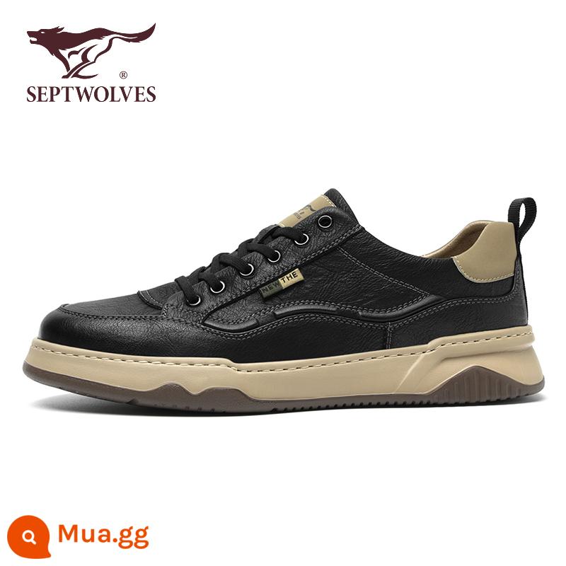 Septwolf Đèn Nam Giày Mùa Thu 2023 Mới Nam Hợp Thời Trang Giày Sneaker Nam Thương Hiệu Xác Thực - Màu đen (cỡ giày da tiêu chuẩn)