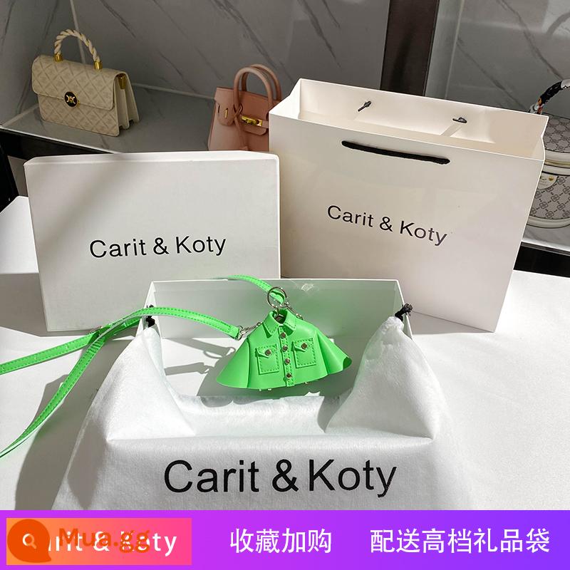 Carit Koty Chính Hãng Niche Design Túi Son Môi Hot Girl Cá Tính Móc Treo Tai Nghe Túi Mini Túi Messenger - Túi quà tặng miễn phí màu xanh lá cây