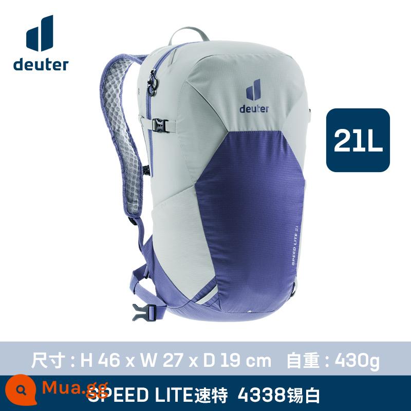 Đức Dort deuter nhập khẩu tốc độ đặc biệt siêu nhẹ túi đeo vai đi bộ đường dài thể thao ba lô leo núi túi - Thiếc trắng-21L