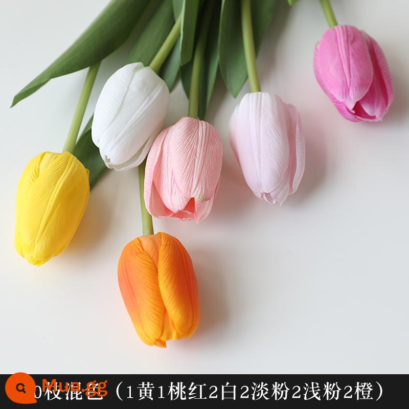 Mô Phỏng Bó Hoa Cảm Thấy Dưỡng Ẩm Tulip Cắm Hoa Cao Cấp Phòng Khách Trang Trí Bánh Cắm Hoa Giả Hoa Khô Màu Hồng - 10 miếng màu hỗn hợp [tất cả các tùy chọn, vui lòng lưu ý màu sắc]