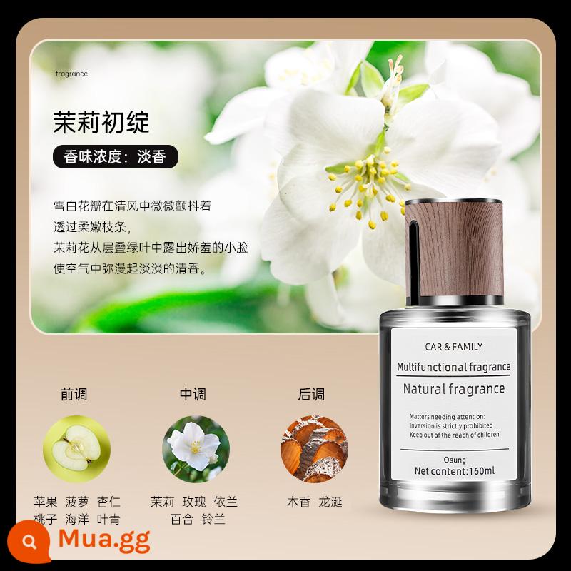 Cây dành dành Xông Phòng Ô Tô Phụ Kiện Nội Thất Nước Hoa Eau de Toilette Hương Thơm Vật Trang Trí 2022 Xe Mới Lưới Đỏ Nữ - Mẫu Đen [Jasmine First Bloom] Hương Thơm Nhẹ Nhàng - Dung Tích Lớn 160ML