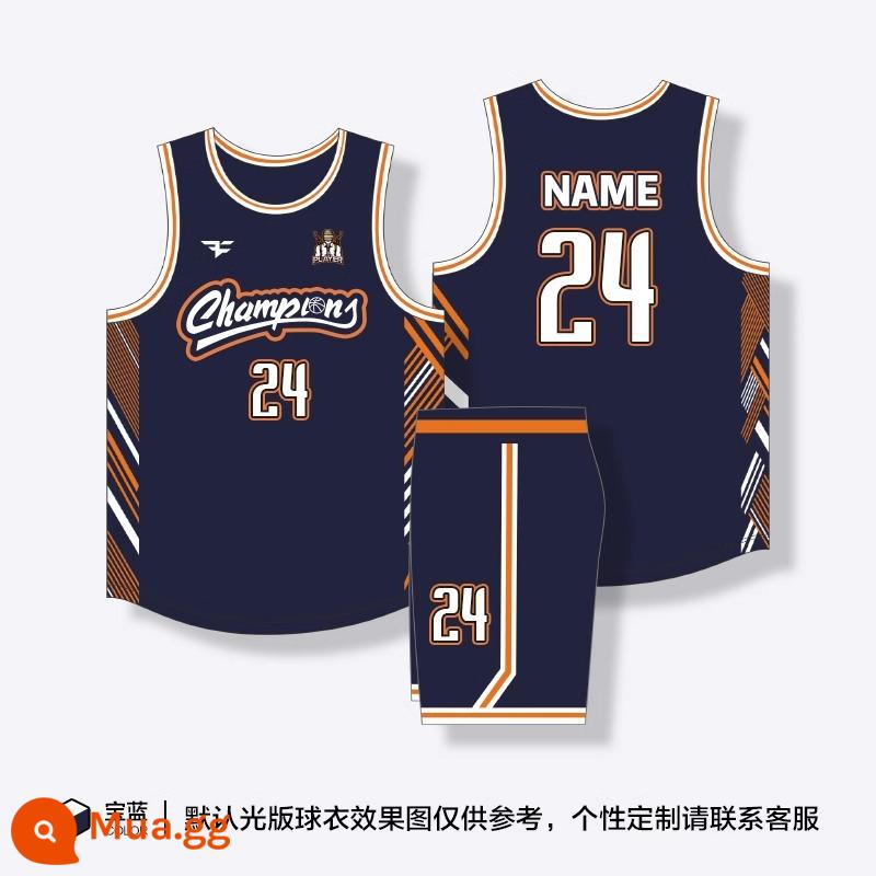 Retro Basketball Suit Suit Male Custom American Jersey đào tạo Đội ngũ áo vest thể thao Mua - Màu xanh sapphire 240 phong cách Mỹ