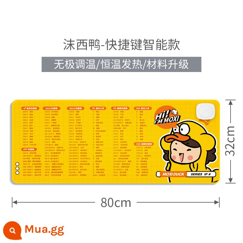 Chuột trượt chuột ở Nam Cực Pad Super LỚN Bàn ấm Bàn ấm Văn phòng Máy tính Bàn Bàn đệm Máy tính để bàn viết tay Viết tay ấm - Phím tắt Moxi Duck [Nâng cấp mới 80 * 32cm] Kiểm soát nhiệt độ vô hạn