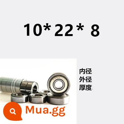 Vòng bi nhỏ có đường kính trong 3 4 5 6 7 8 9 10 12 đường kính ngoài 13 14 15 16 17 19 20mm - Lục lam, 10 bên trong, 22 bên ngoài, dày 8 chục